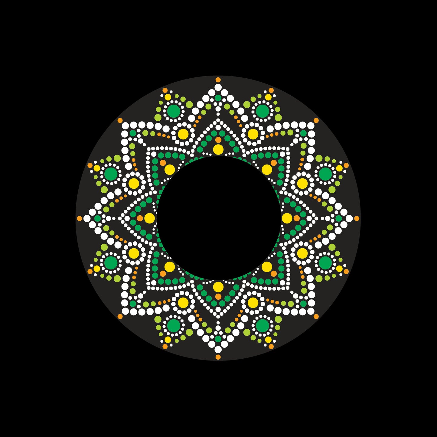 Mandala Dot Art Aboriginal Painting 7" Jukebox, 7", 10", 12"/LP Vinyl Record Centre Labels (Pair)
