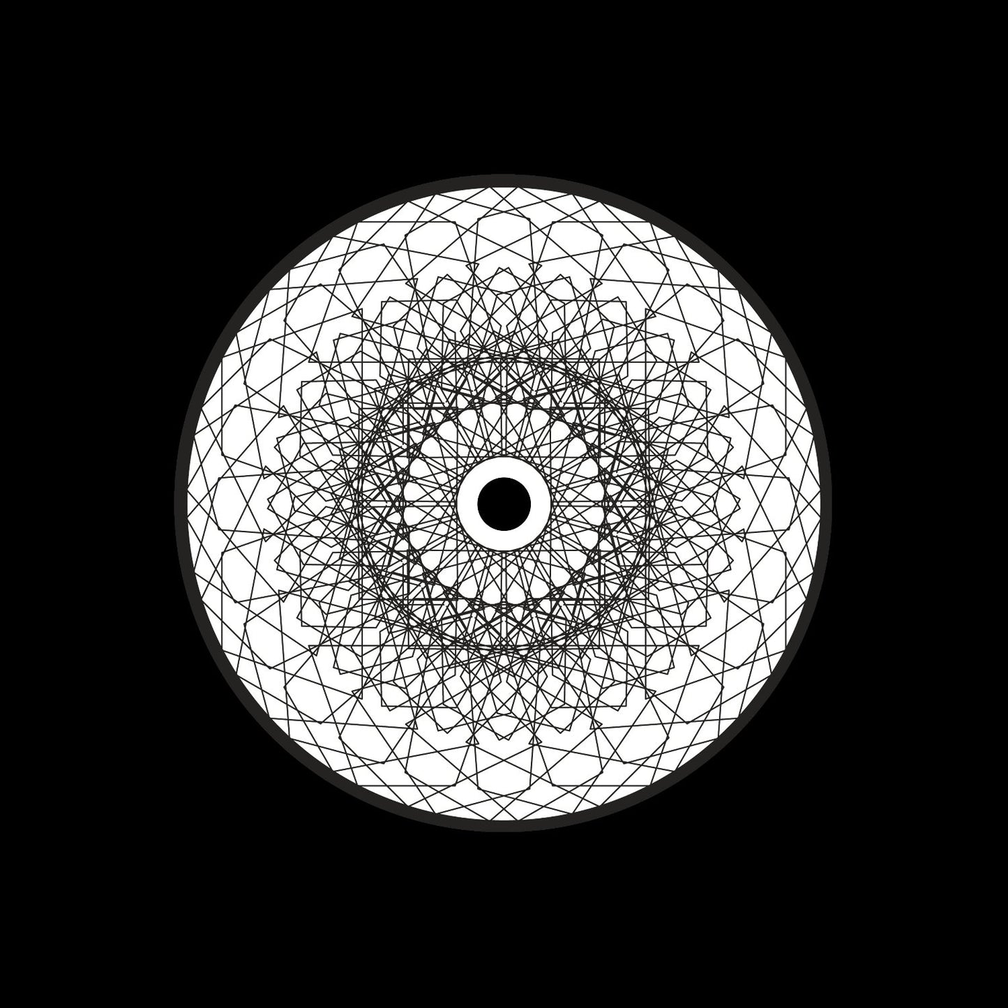 Mandala Eye Pattern Custom Promo Self-Adhesive Record Middles Centre Center Labels for 7" Records & DVS Timecode Control Vinyl - centerlabels_uk