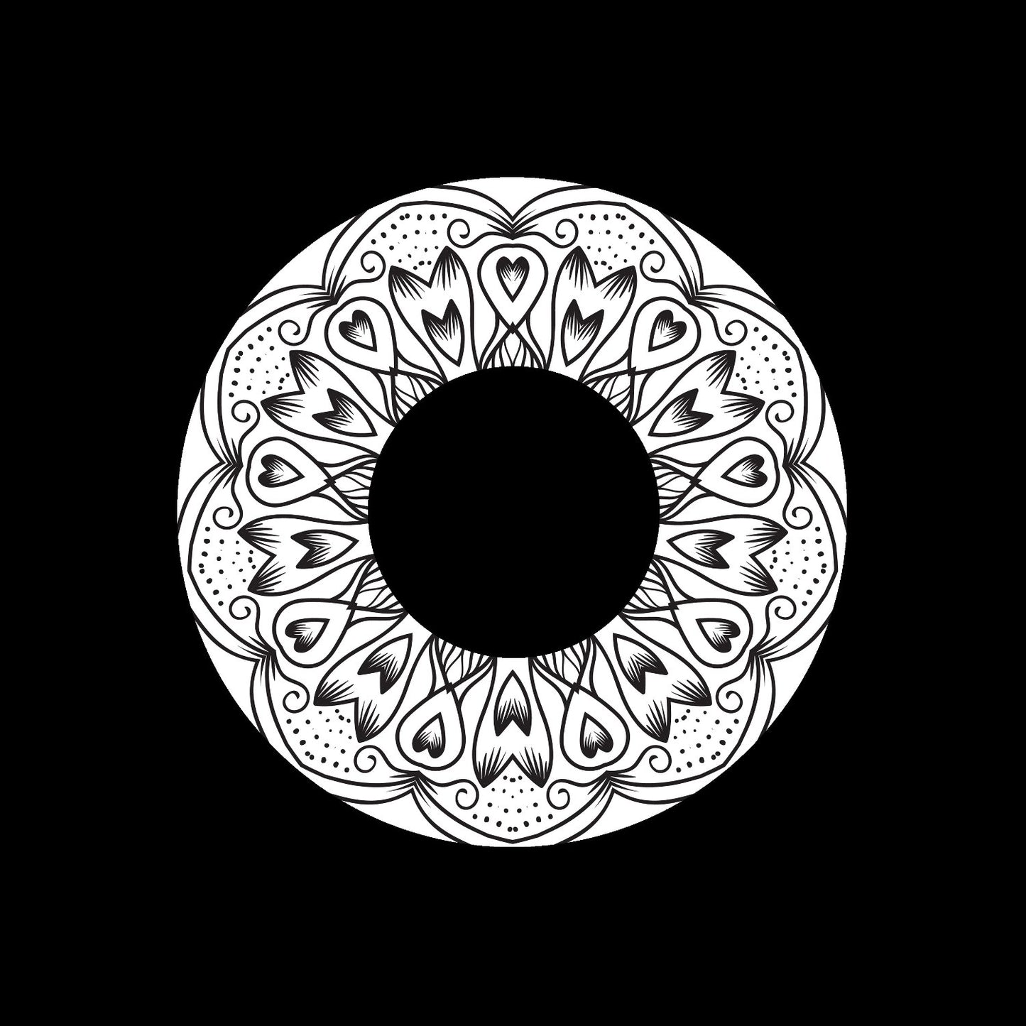 Mandala Ornament Round Geometric Circle #21 of 24 Self-Adhesive Paper Labels for Jukebox Large Hole 7" Records & DVS Timecode Vinyl - centerlabels_uk