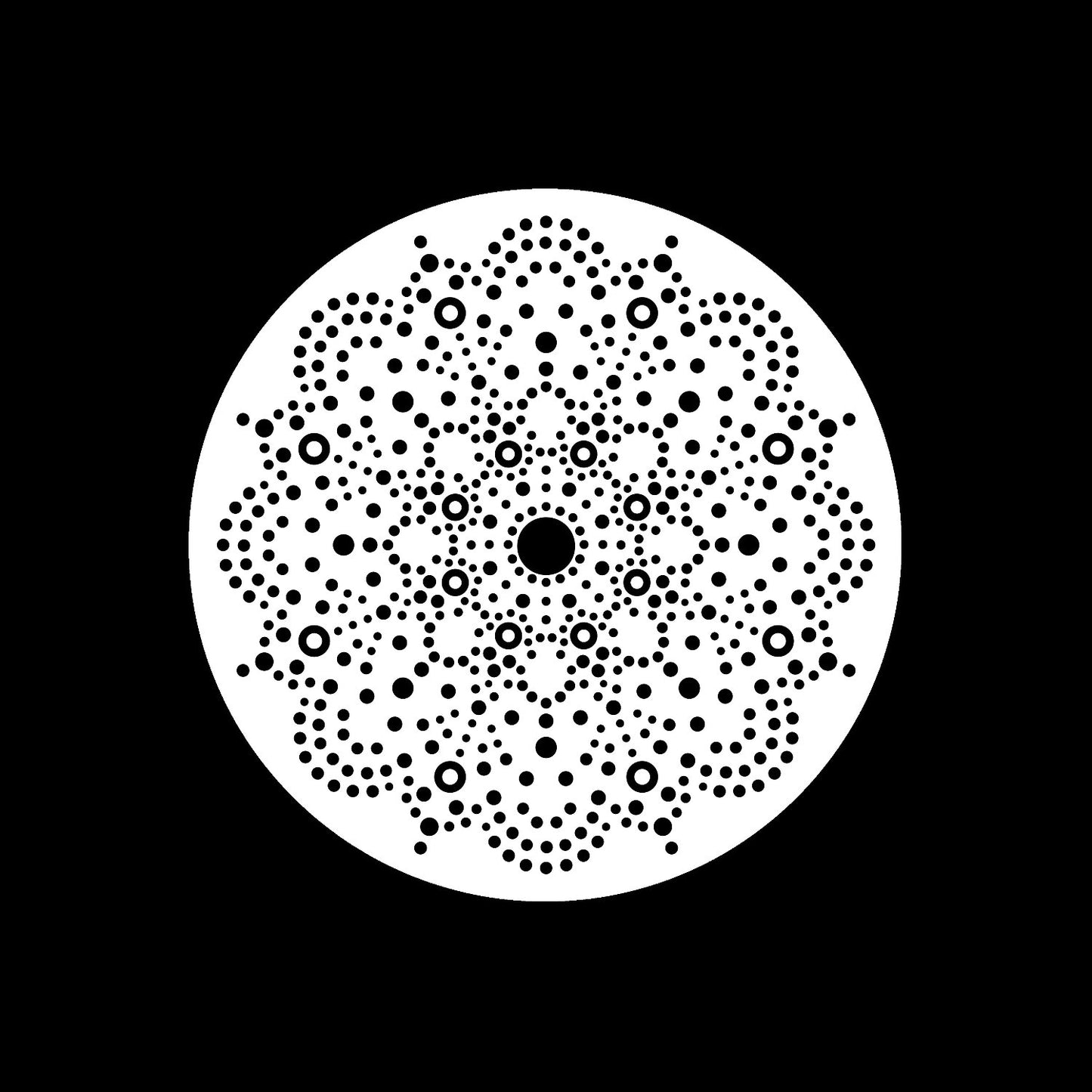 Mandala Traditional Australian Dot Art Self-Adhesive Paper Labels for 7" Records & DVS Timecode Vinyl - centerlabels_uk