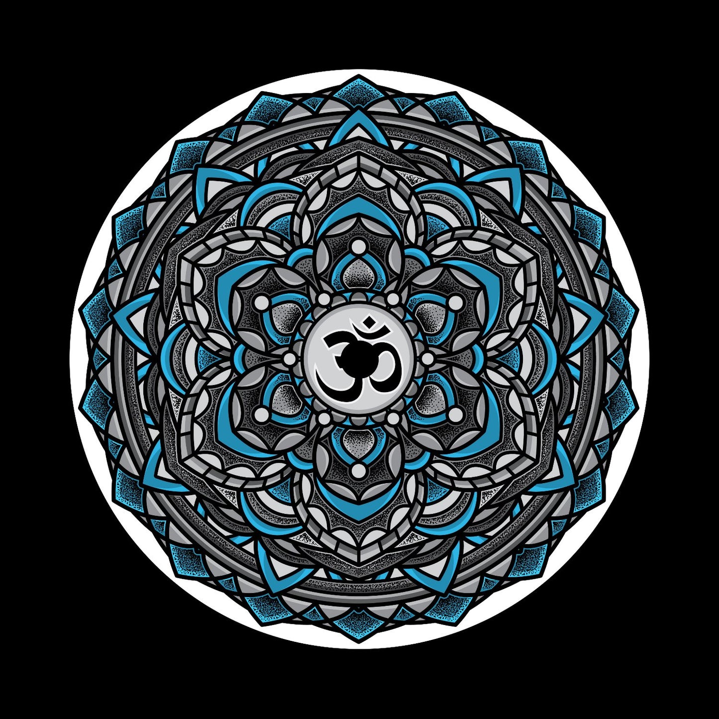 Mandala Yoga Aura Art Gloss UV Finish Self-Adhesive Custom Promo Centre Center Labels for 10" & 12"/LP Records & DVS Timecode Vinyl - centerlabels_uk