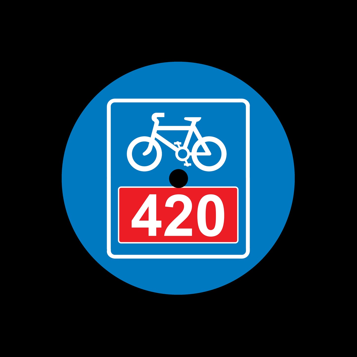 National Cycle Route 420 Symbol 7", 10", 12"/LP Vinyl Record Centre Labels (Pair)