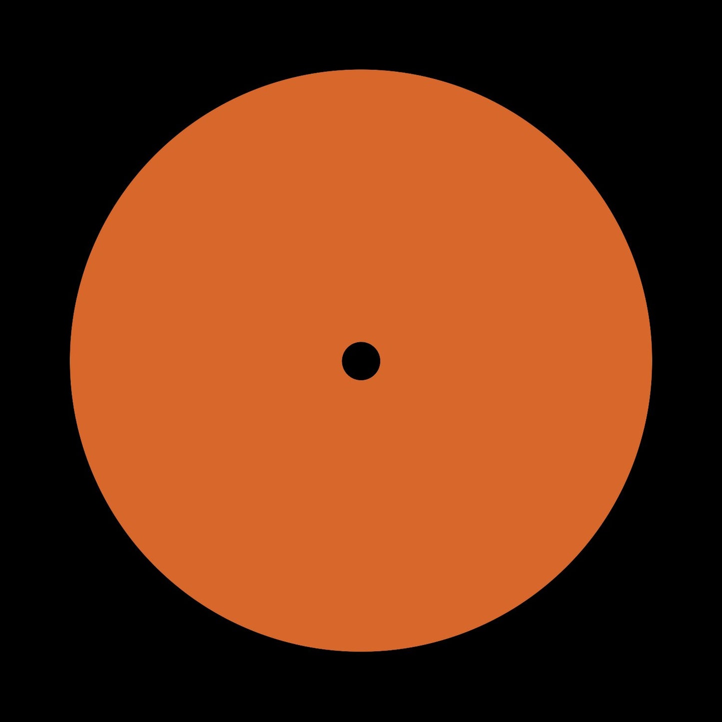 Blank Matte Orange Promo 12" Vinyl Record Turntable Labels