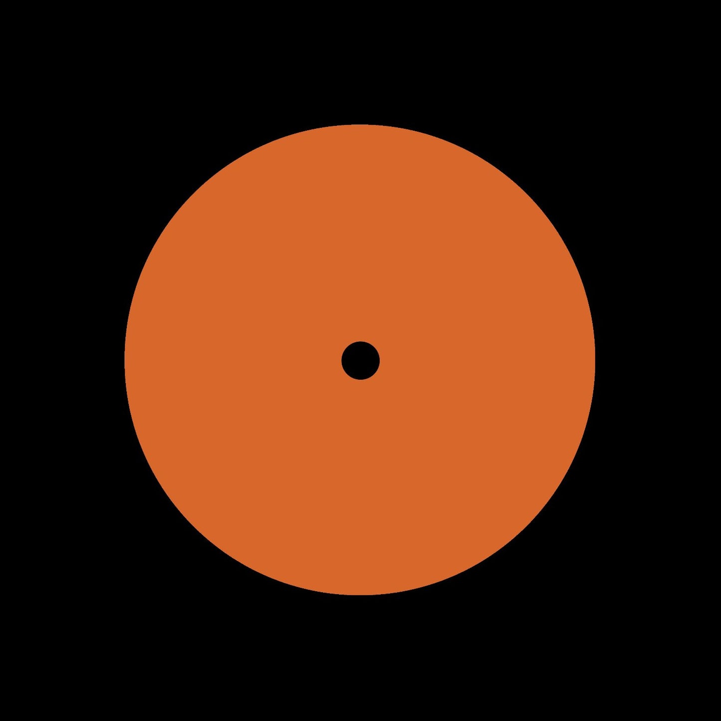 Blank Matte Orange Promo 7" Vinyl Record Turntable Labels