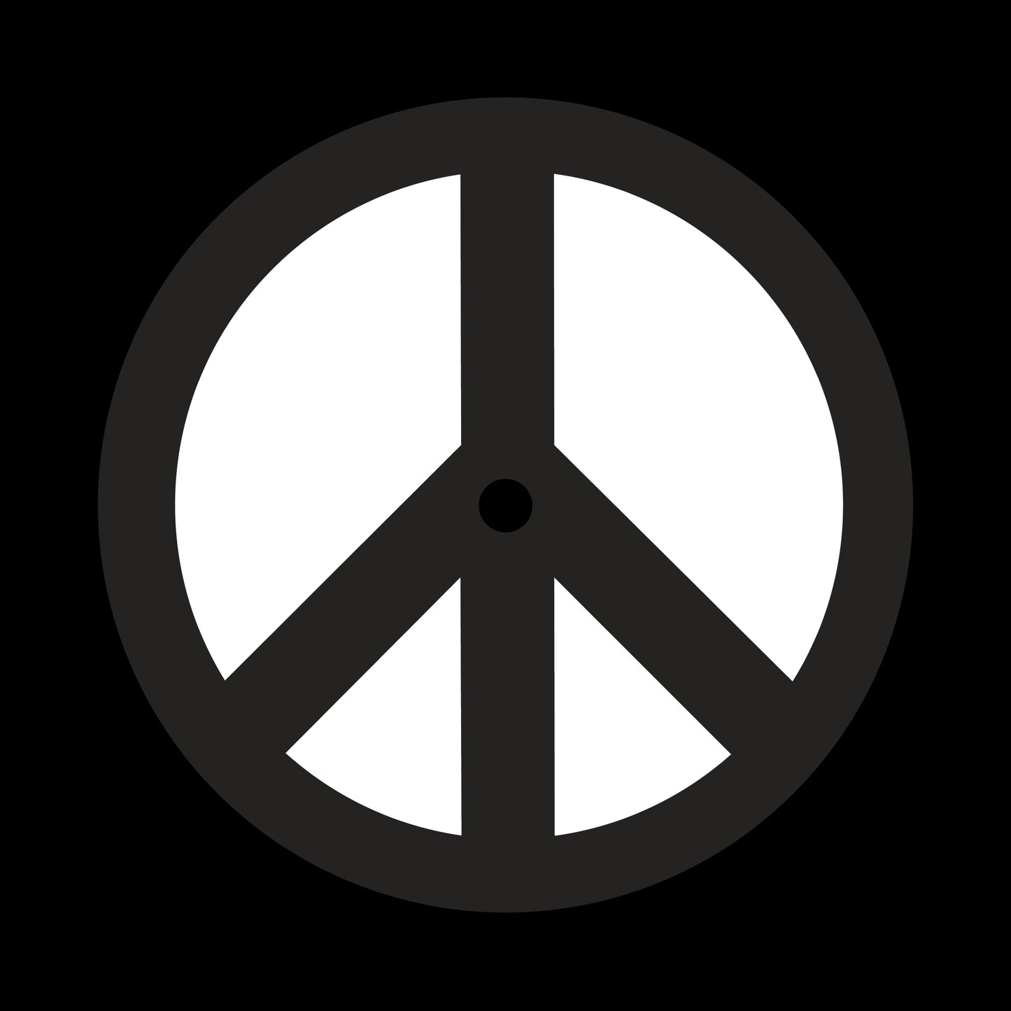 Peace Nuclear Disarmament Symbol 7", 10", 12"/LP Vinyl Record Centre Labels (Pair)