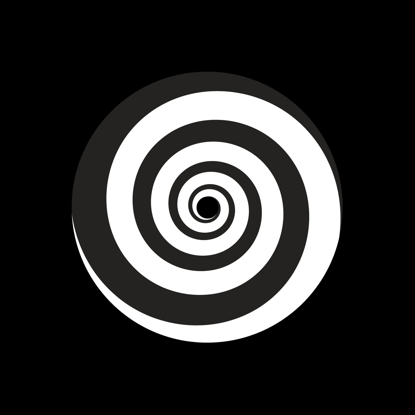 Psychedelic Spiral w/ Radial Ray Black 7" Jukebox, 7", 10", 12"/LP Vinyl Record Centre Labels (Pair)