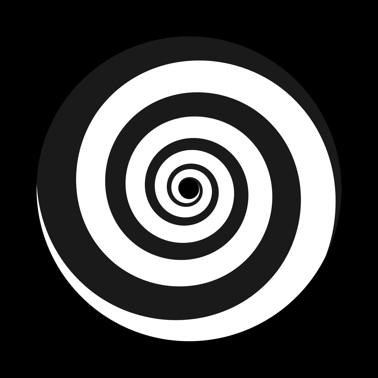 Psychedelic Spiral w/ Radial Ray Black 7" Jukebox, 7", 10", 12"/LP Vinyl Record Centre Labels (Pair)