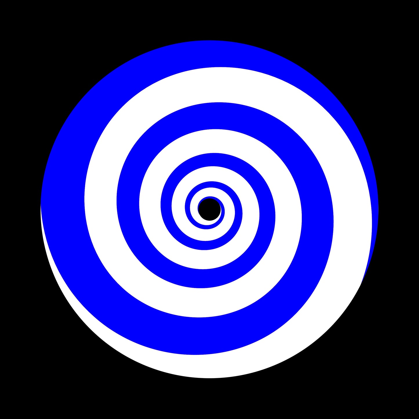 Psychedelic Spiral w/ Radial Ray Blue 7" Jukebox, 7", 10", 12"/LP Vinyl Record Centre Labels (Pair)