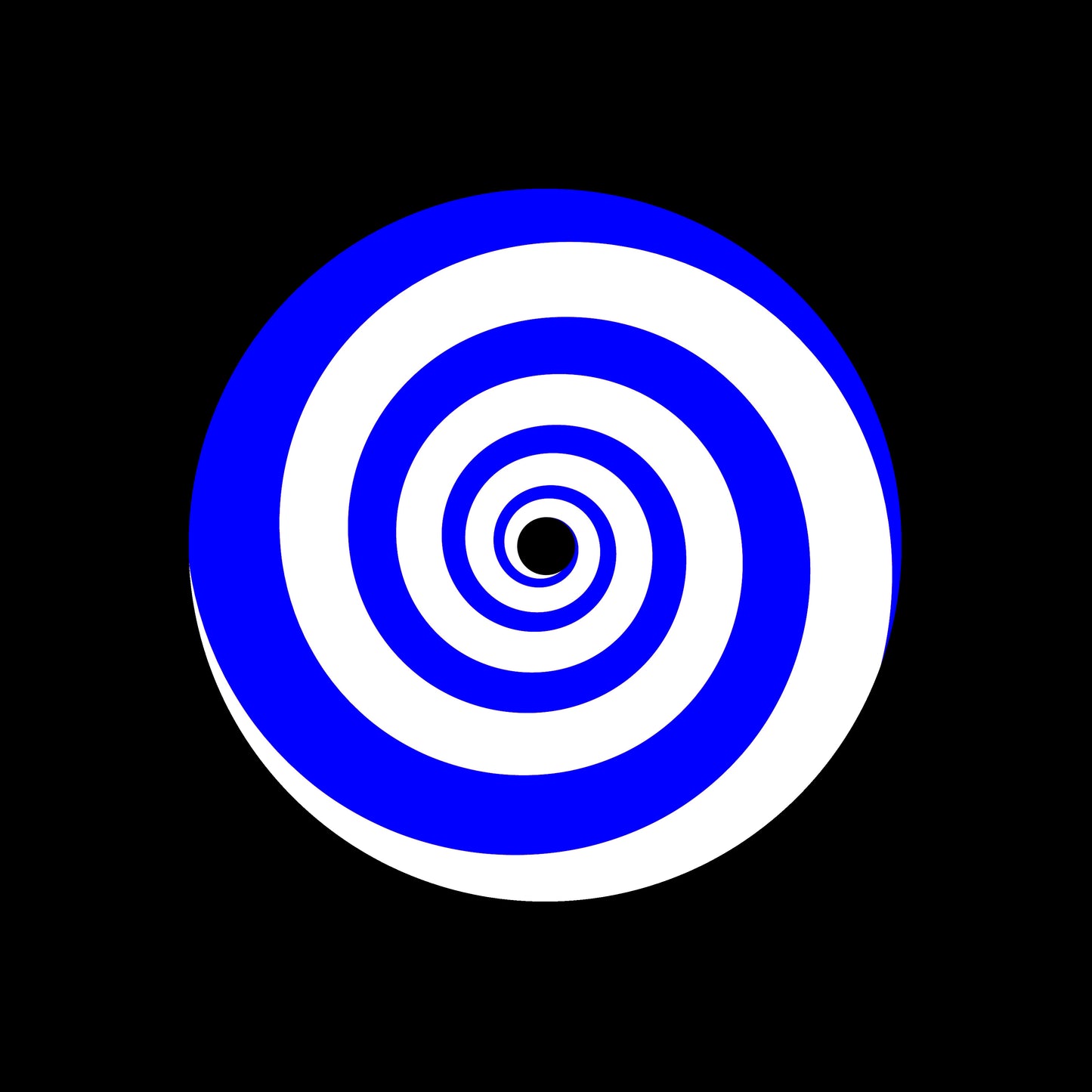 Psychedelic Spiral w/ Radial Ray Blue 7" Jukebox, 7", 10", 12"/LP Vinyl Record Centre Labels (Pair)