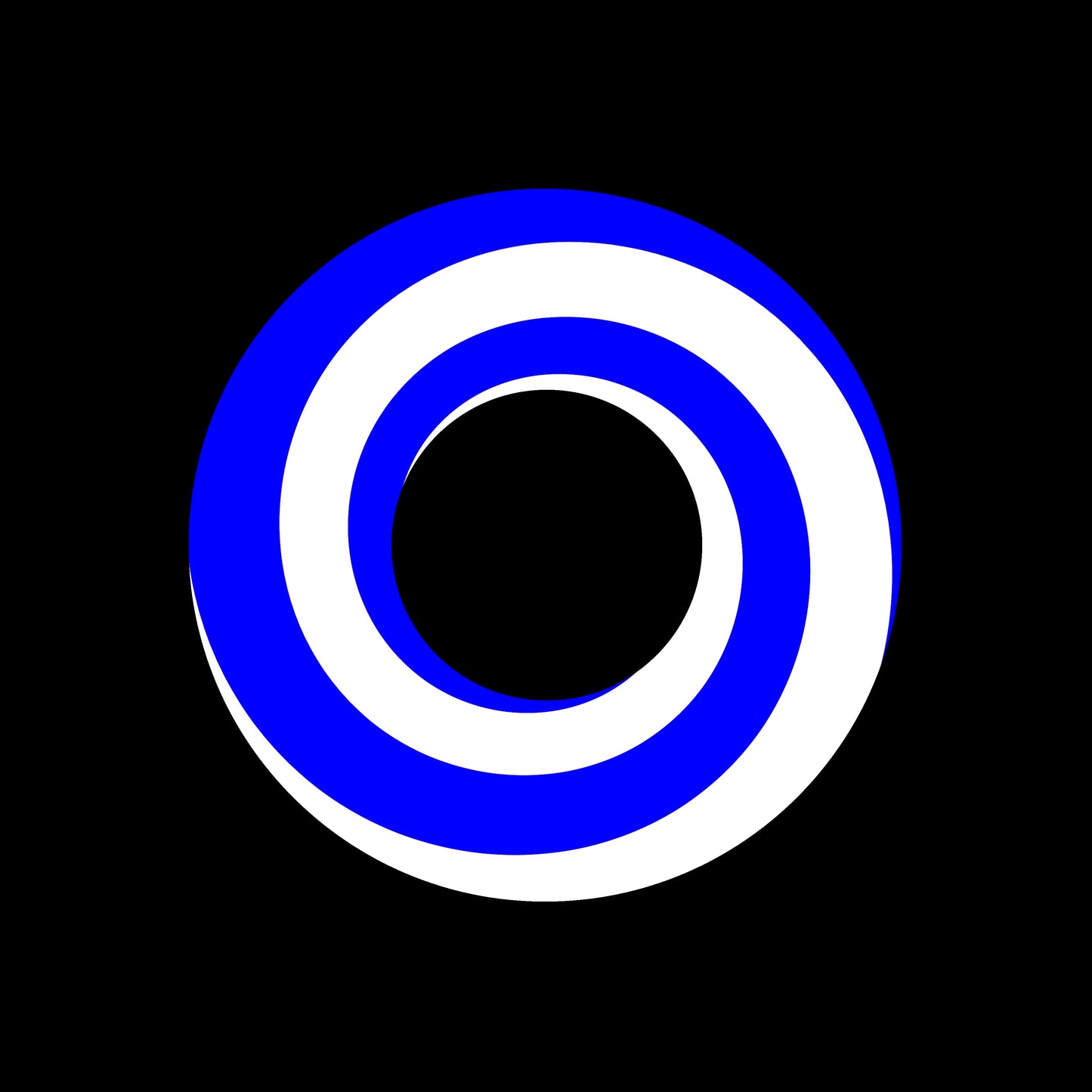 Psychedelic Spiral w/ Radial Ray Blue 7" Jukebox, 7", 10", 12"/LP Vinyl Record Centre Labels (Pair)