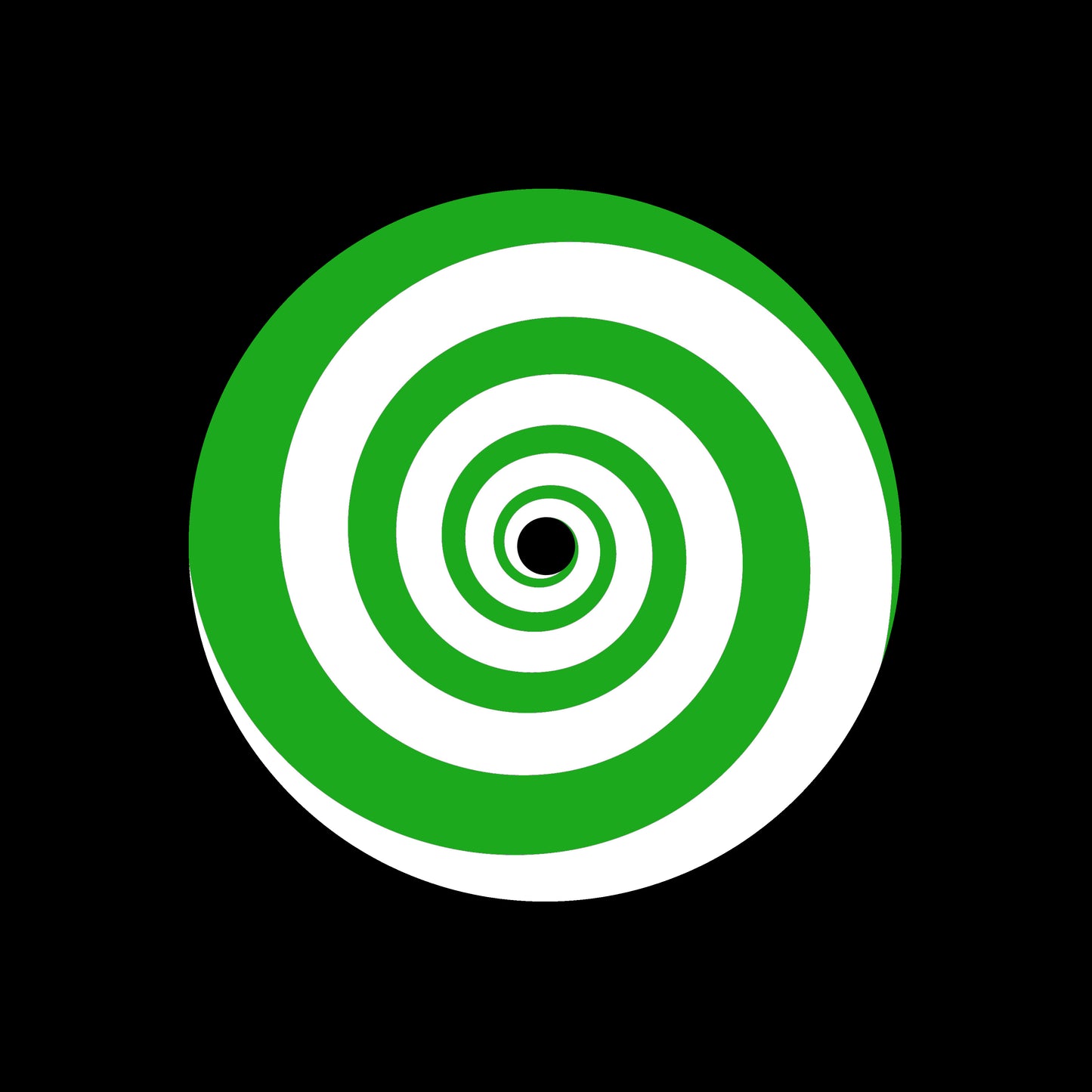 Psychedelic Spiral w/ Radial Ray Green 7" Jukebox, 7", 10", 12"/LP Vinyl Record Centre Labels (Pair)