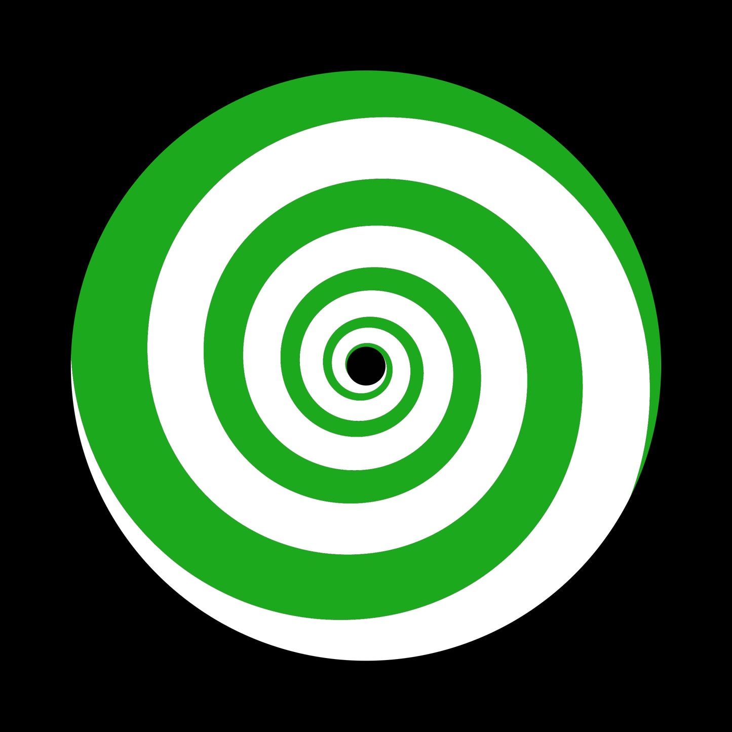 Psychedelic Spiral w/ Radial Ray Green 7" Jukebox, 7", 10", 12"/LP Vinyl Record Centre Labels (Pair)
