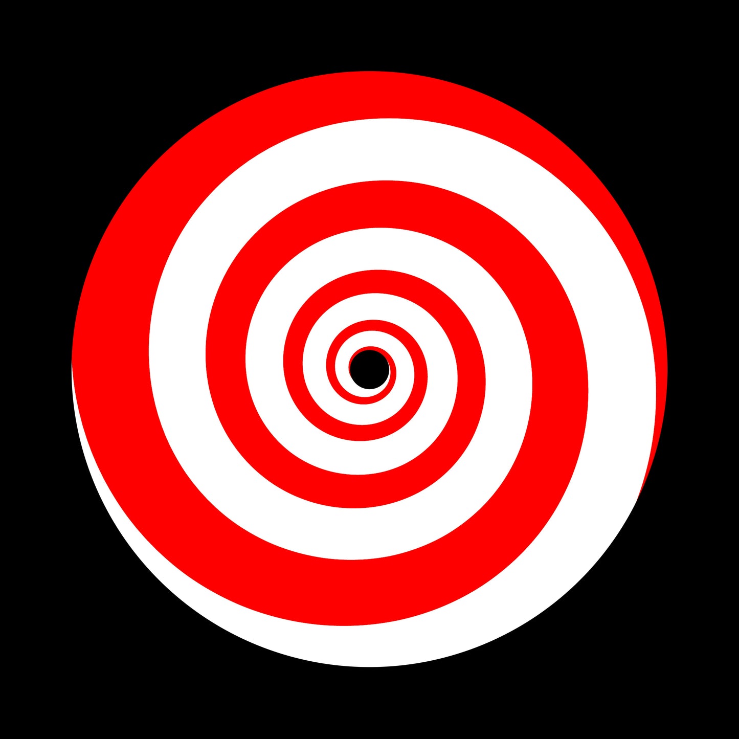 Psychedelic Spiral w/ Radial Ray Red 7" Jukebox, 7", 10", 12"/LP Vinyl Record Centre Labels (Pair)