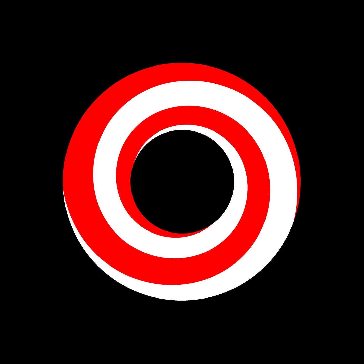 Psychedelic Spiral w/ Radial Ray Red 7" Jukebox, 7", 10", 12"/LP Vinyl Record Centre Labels (Pair)