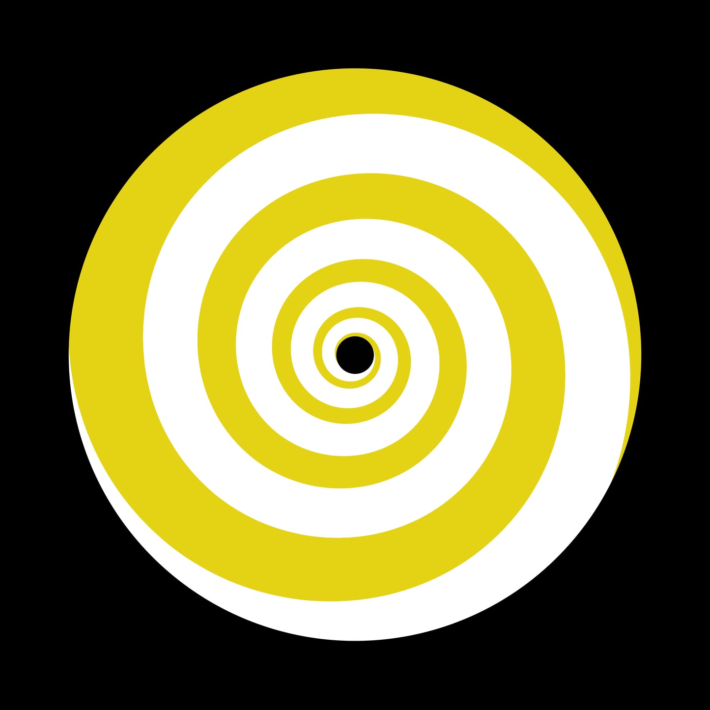 Psychedelic Spiral w/ Radial Ray Yellow 7" Jukebox, 7", 10", 12"/LP Vinyl Record Centre Labels (Pair)