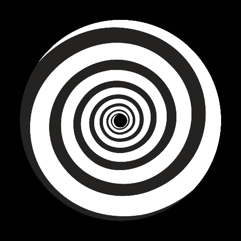 Psychedelic Spiral White 7" Jukebox, 7", 10", 12"/LP Vinyl Record Centre Labels (Pair)