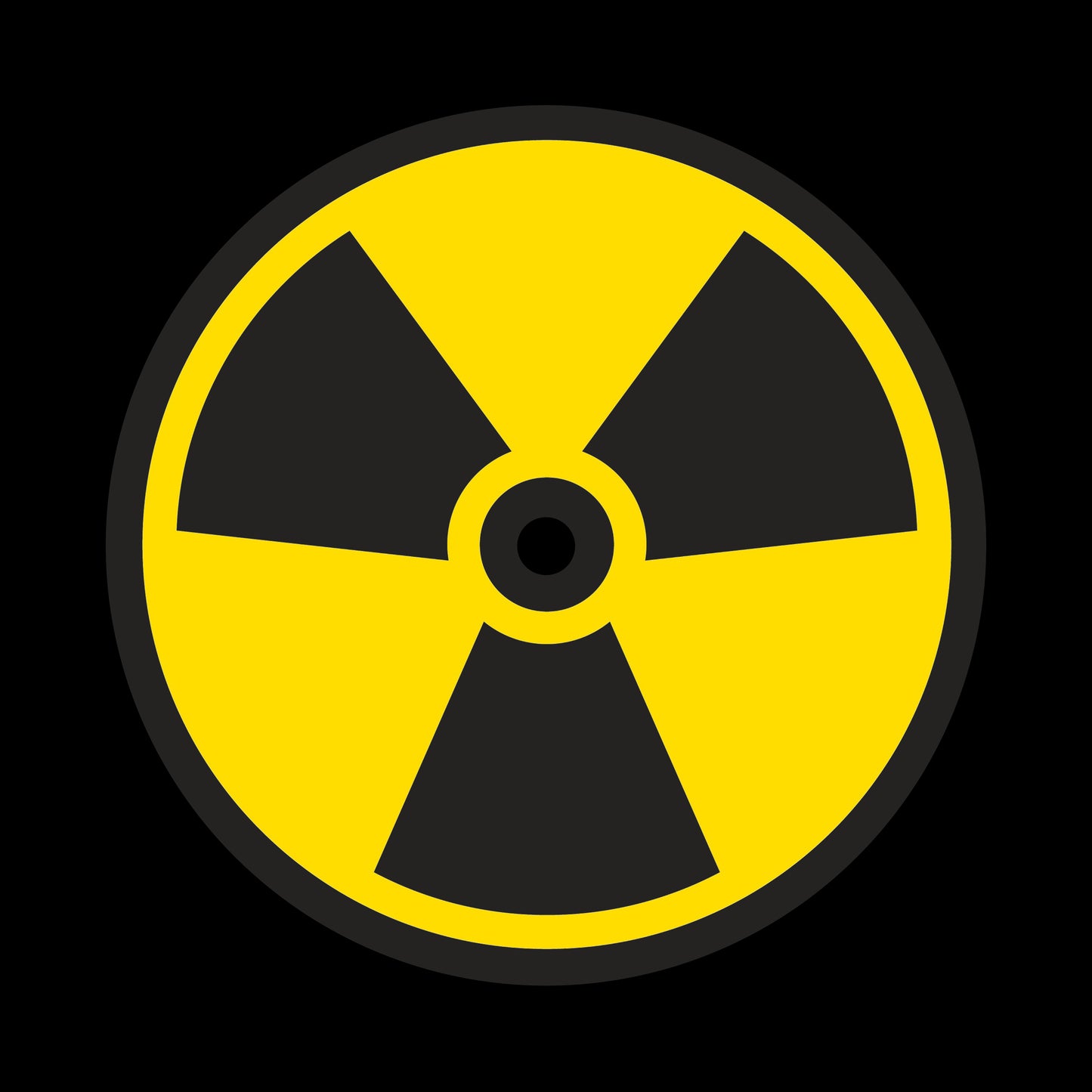 Radioactive Symbol 7", 10", 12"/LP Vinyl Record Centre Labels (Pair)