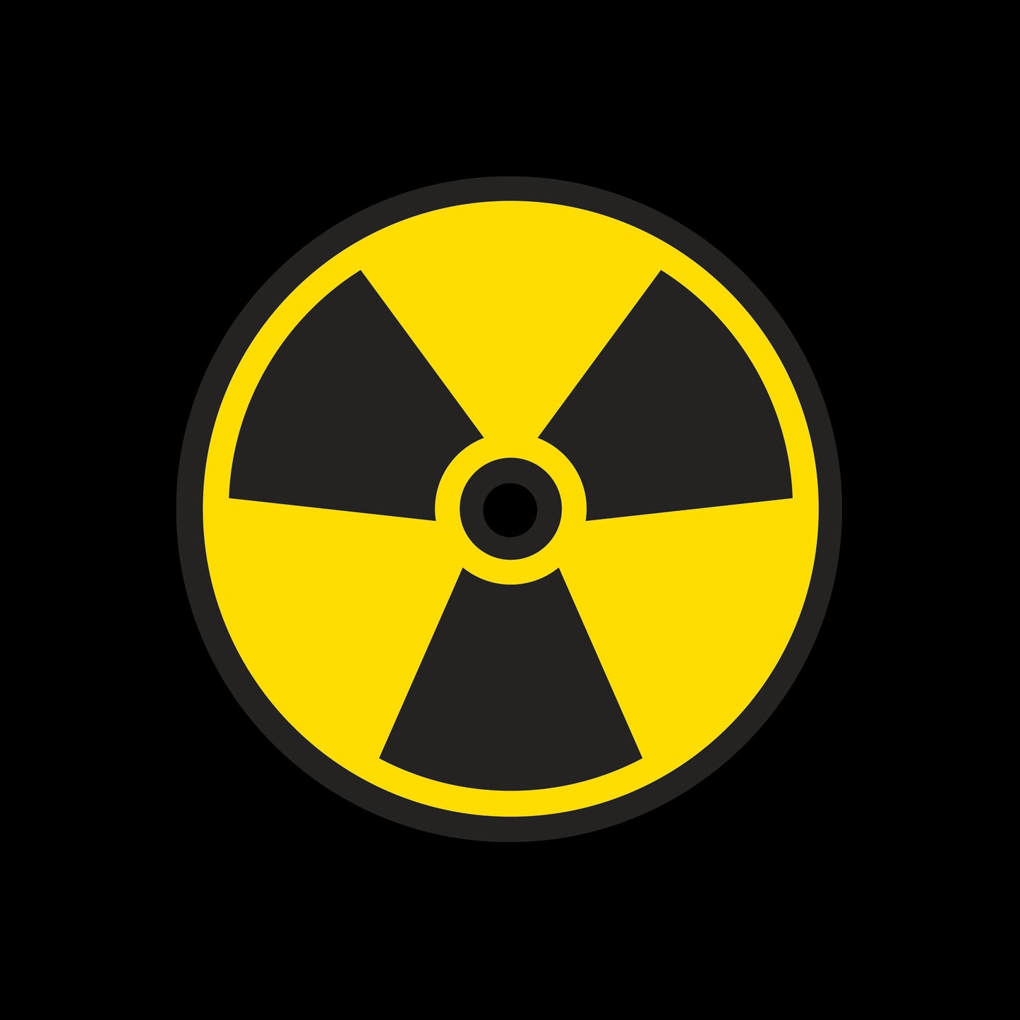 Radioactive Symbol 7", 10", 12"/LP Vinyl Record Centre Labels (Pair)