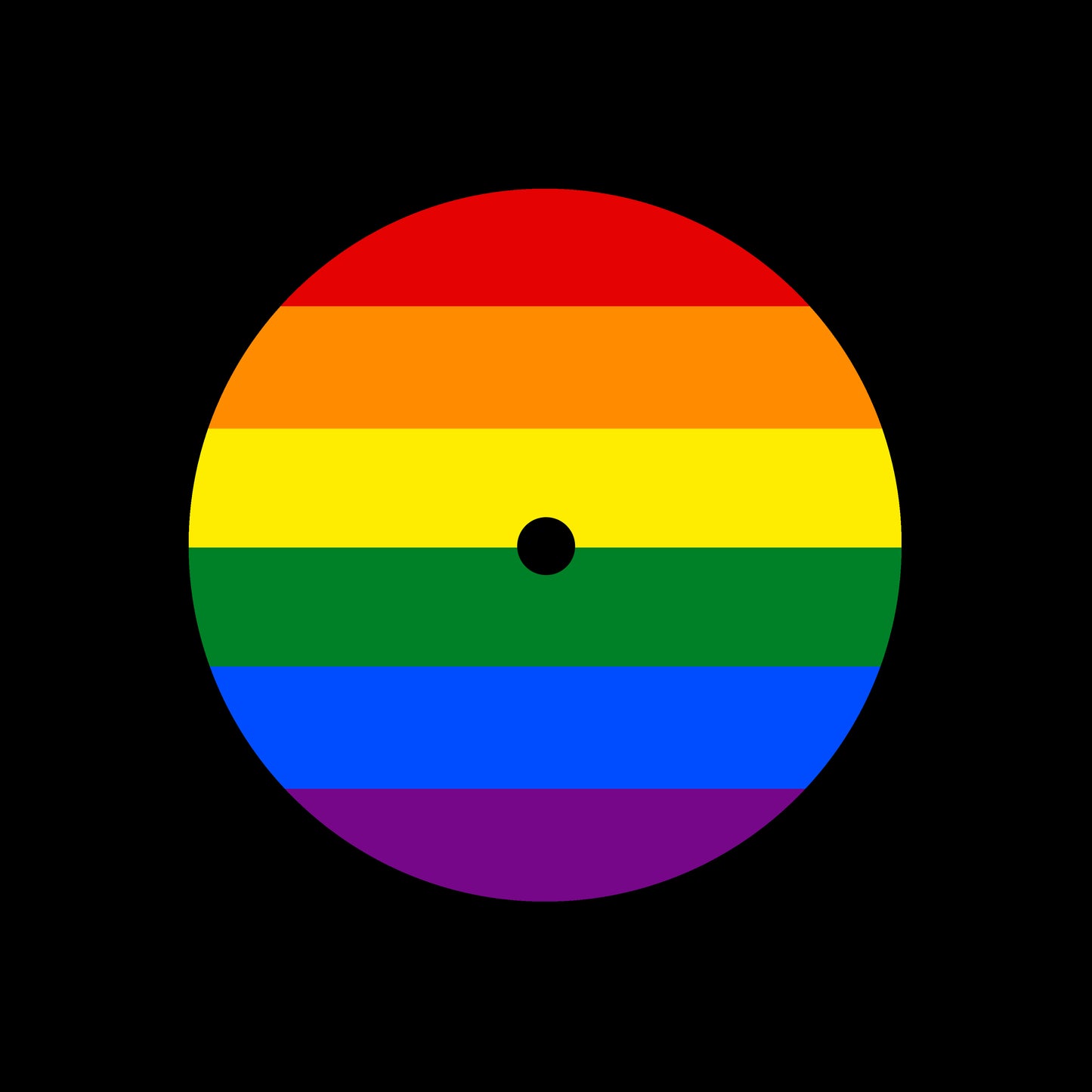 Rainbow Gay Pride Flag 7" Jukebox, 7", 10", 12"/LP Vinyl Record Centre Labels (Pair)
