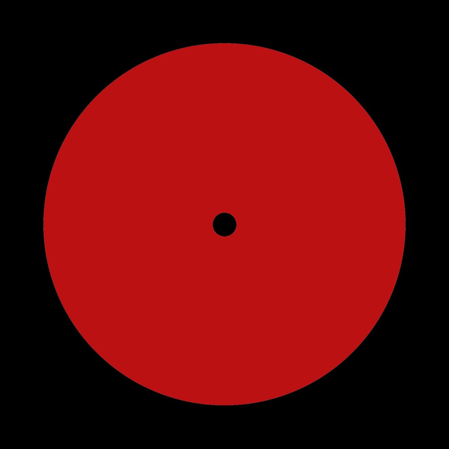 Blank Matte Red Promo 12" Vinyl Record Center Labels