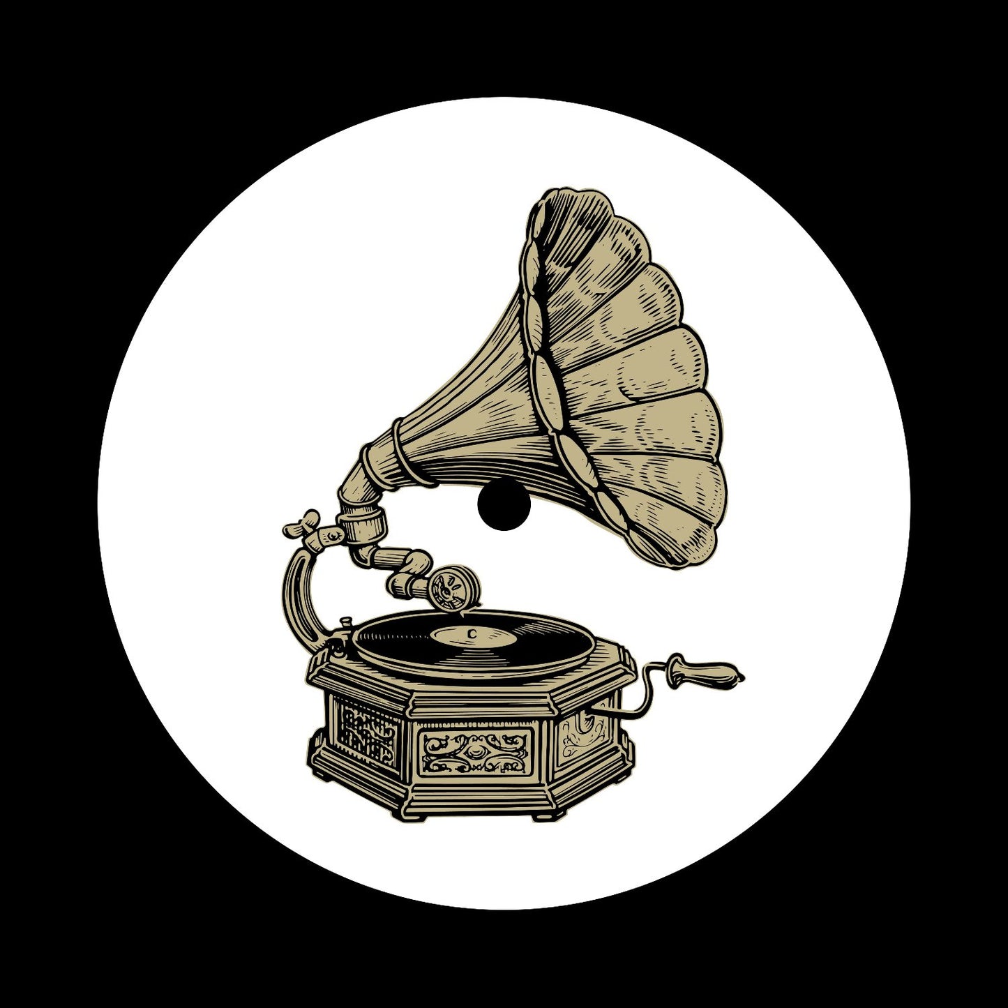 Retro Wooden Musical Gramaphone Custom Gloss UV Finish Centre Center Labels Vinyl Record Accessory - centerlabels_uk
