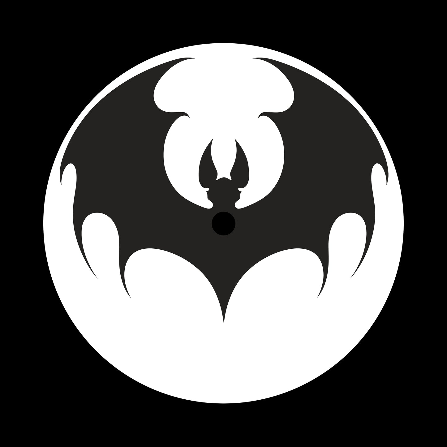Scary Halloween Black Silhouette Isolated 7", 10", 12"/LP Vinyl Record Centre Labels (Pair)