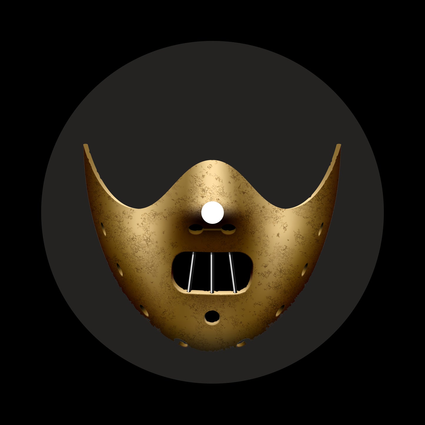 Scary Halloween Mask 7", 10", 12"/LP Vinyl Record Centre Labels (Pair)