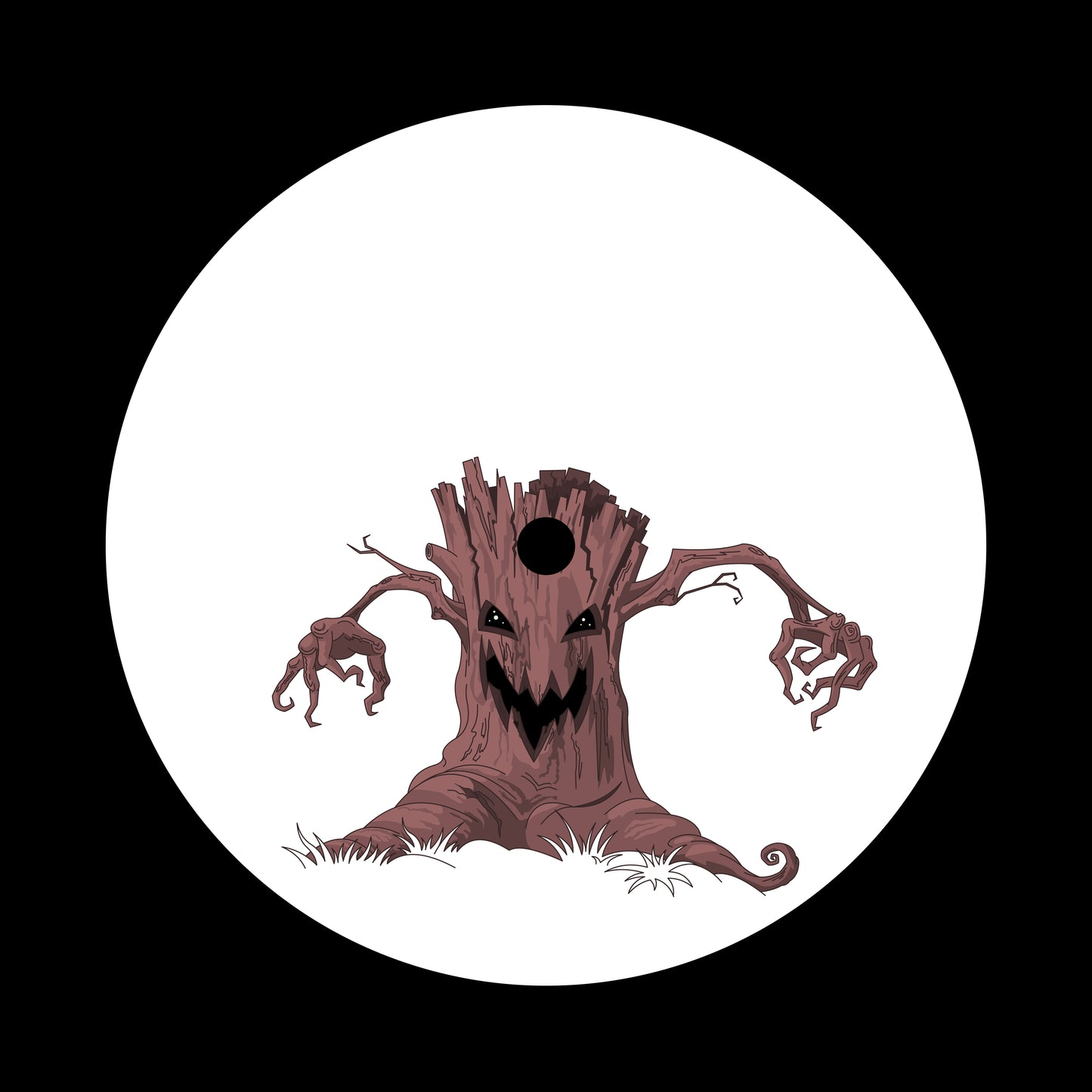 Scary Halloween Tree 7", 10", 12"/LP Vinyl Record Centre Labels (Pair)
