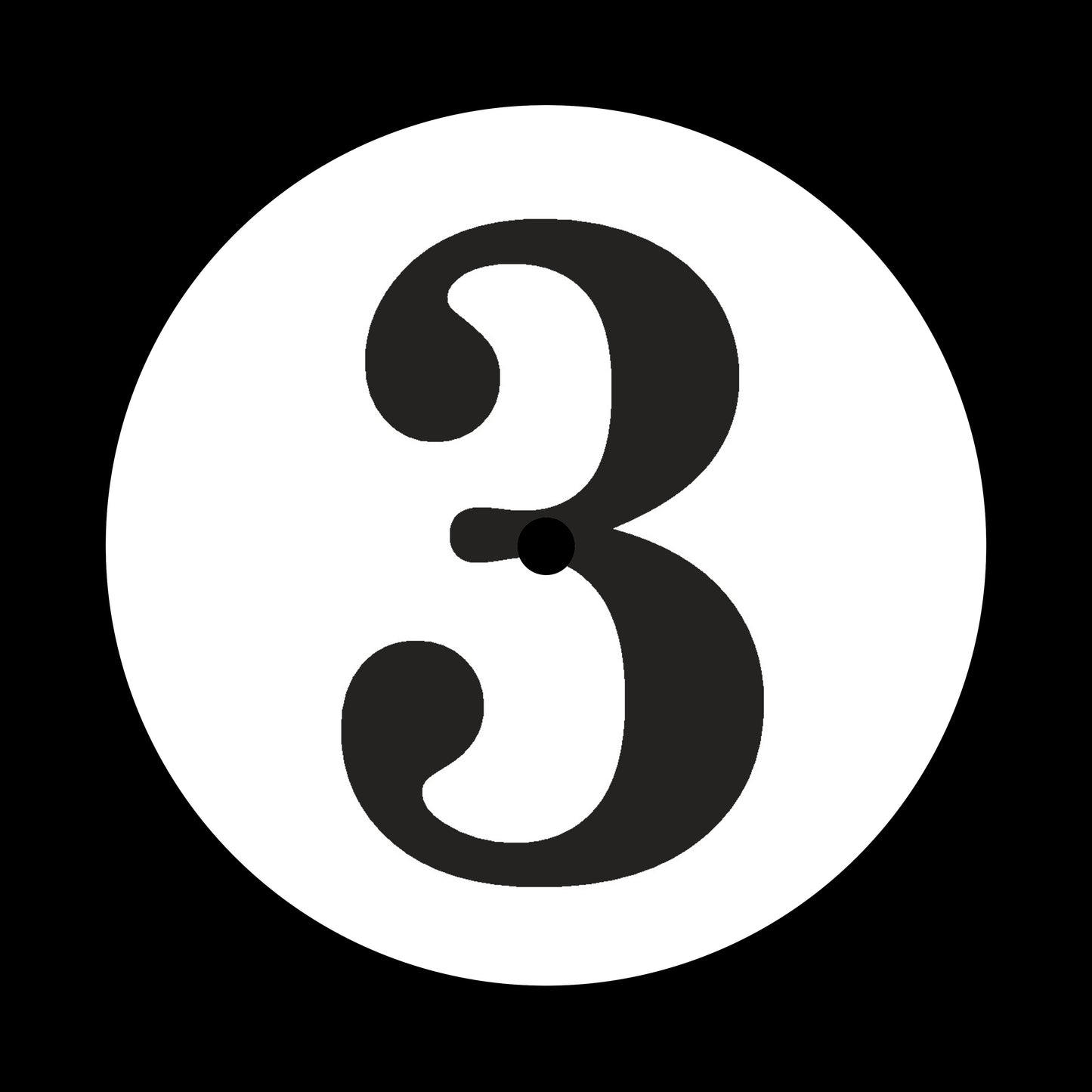 Side 1, 2, 3 + 4 Serif Numerical 7", 10", 12"/LP Vinyl Record Centre Labels (1 of each = 4 labels per pack)