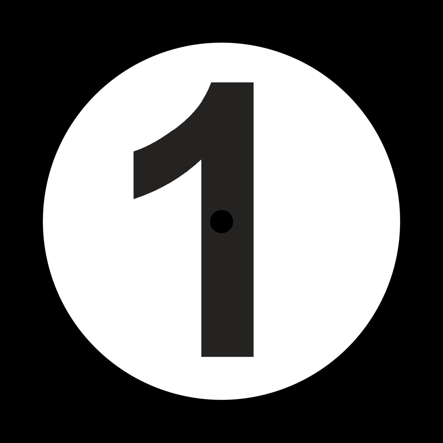 Side 1 + 2 Numerical 7", 10", 12"/LP Vinyl Record Centre Labels (1 of each = Pair)