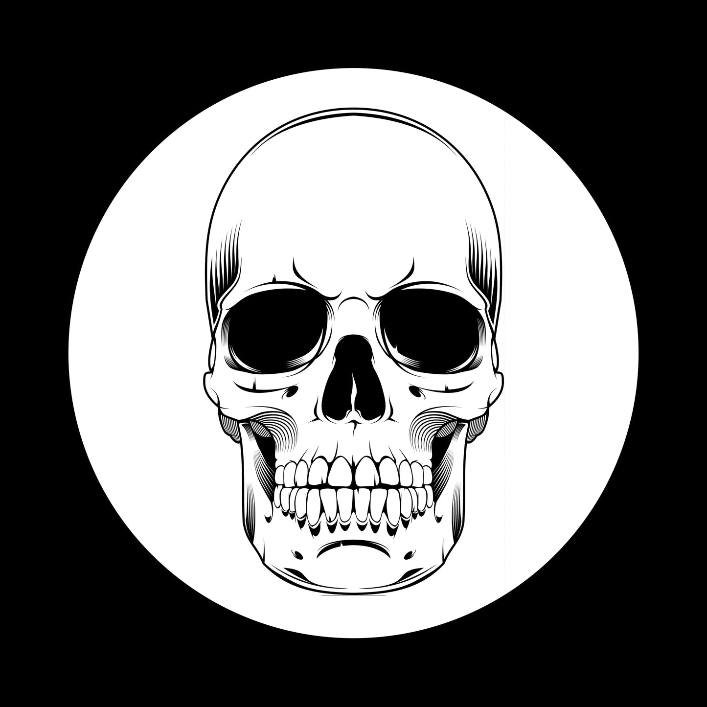 Skull Skeleton Head 7", 10", 12"/LP Vinyl Record Centre Labels (Pair)