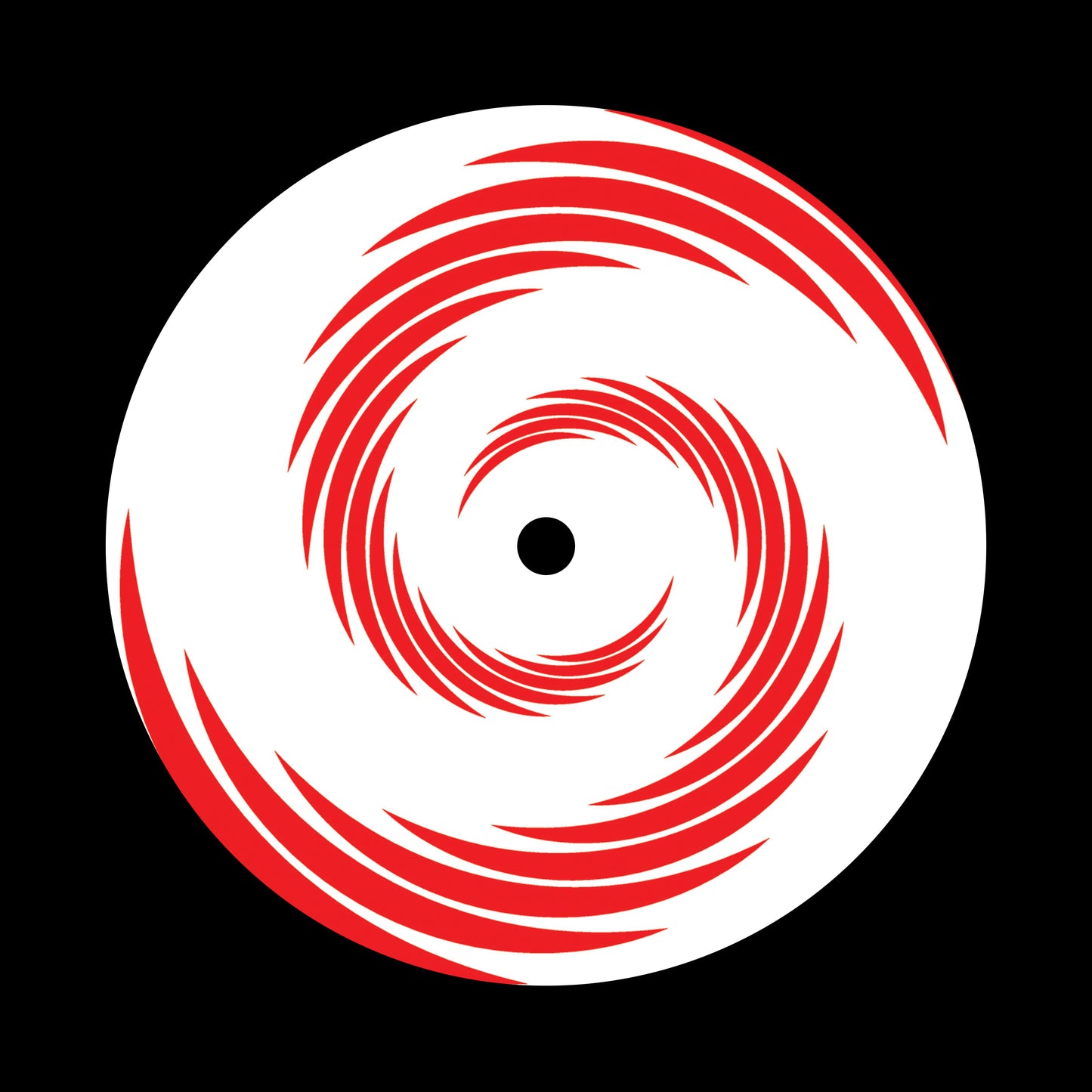 Spiral Swirl Twirl Abstract Element Red 7" Jukebox, 7", 10", 12"/LP Vinyl Record Centre Labels (Pair)