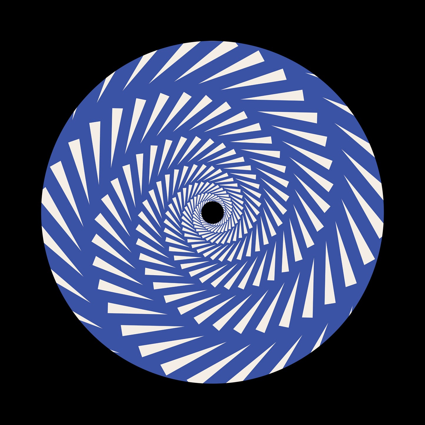 Spiral Triangles Swirl Blue 7" Jukebox, 7", 10", 12"/LP Vinyl Record Centre Labels (Pair)