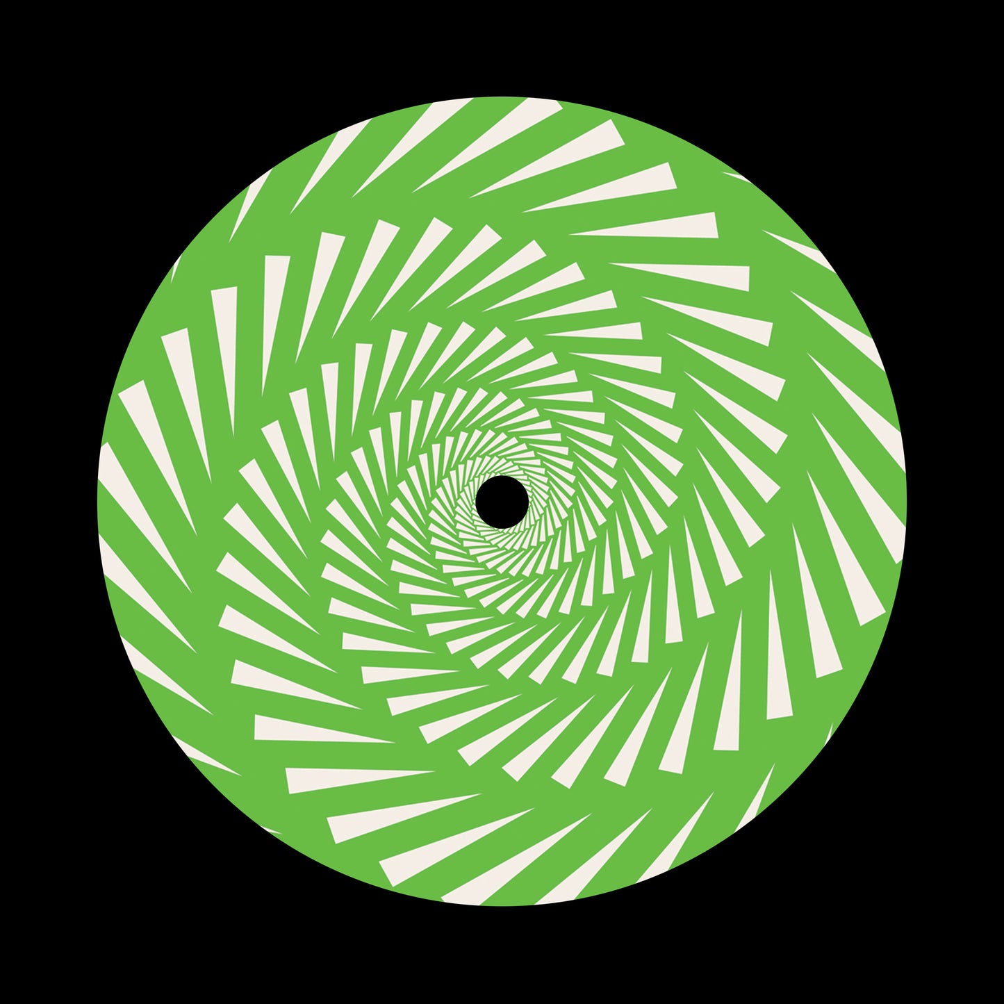 Spiral Triangles Swirl Green 7" Jukebox, 7", 10", 12"/LP Vinyl Record Centre Labels (Pair)