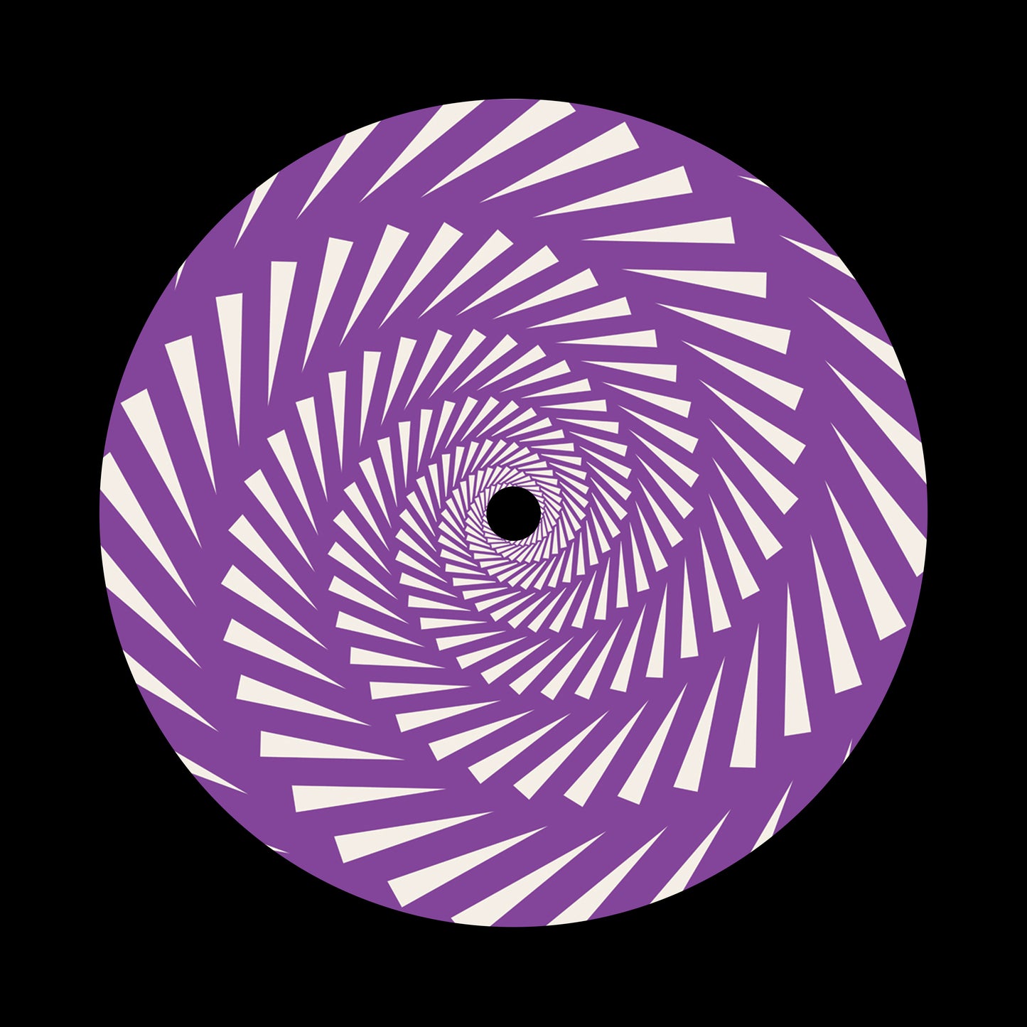 Spiral Triangles Swirl Purple 7" Jukebox, 7", 10", 12"/LP Vinyl Record Centre Labels (Pair)