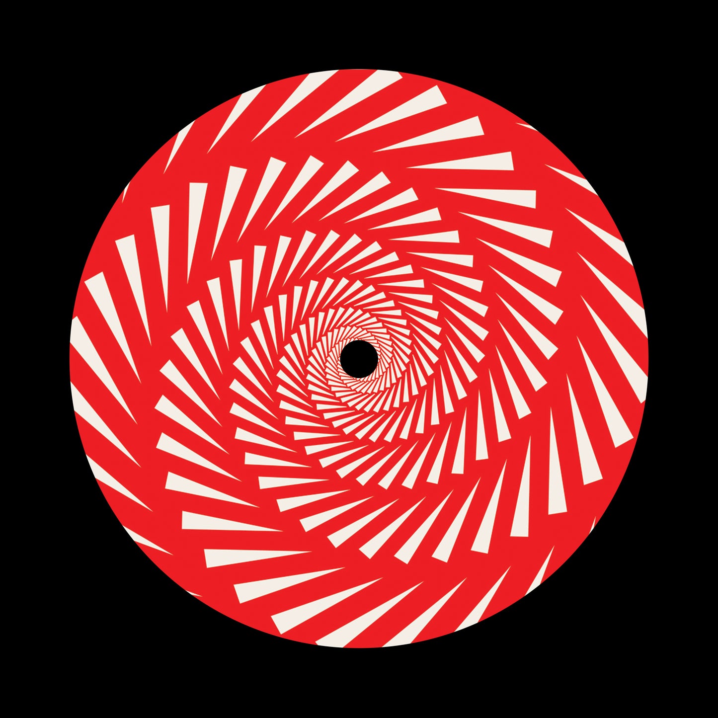 Spiral Triangles Swirl Red 7" Jukebox, 7", 10", 12"/LP Vinyl Record Centre Labels (Pair)
