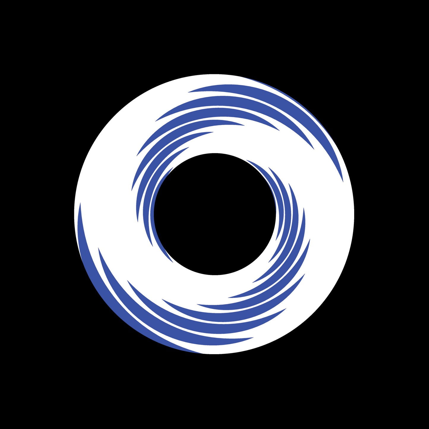 Spiral Swirl Twirl Abstract Element Blue 7" Jukebox, 7", 10", 12"/LP Vinyl Record Centre Labels (Pair)
