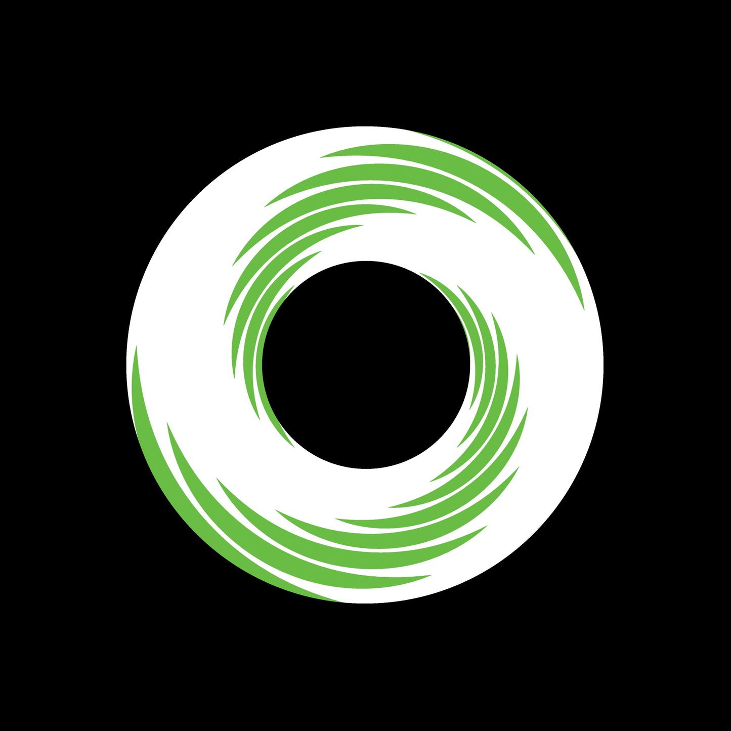 Spiral Swirl Twirl Abstract Element Green 7" Jukebox, 7", 10", 12"/LP Vinyl Record Centre Labels (Pair)