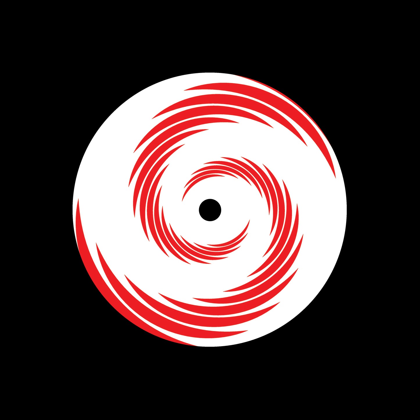 Spiral Swirl Twirl Abstract Element Red 7" Jukebox, 7", 10", 12"/LP Vinyl Record Centre Labels (Pair)