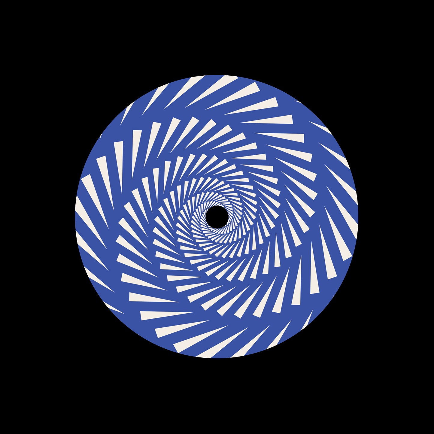 Spiral Triangles Swirl Blue 7" Jukebox, 7", 10", 12"/LP Vinyl Record Centre Labels (Pair)