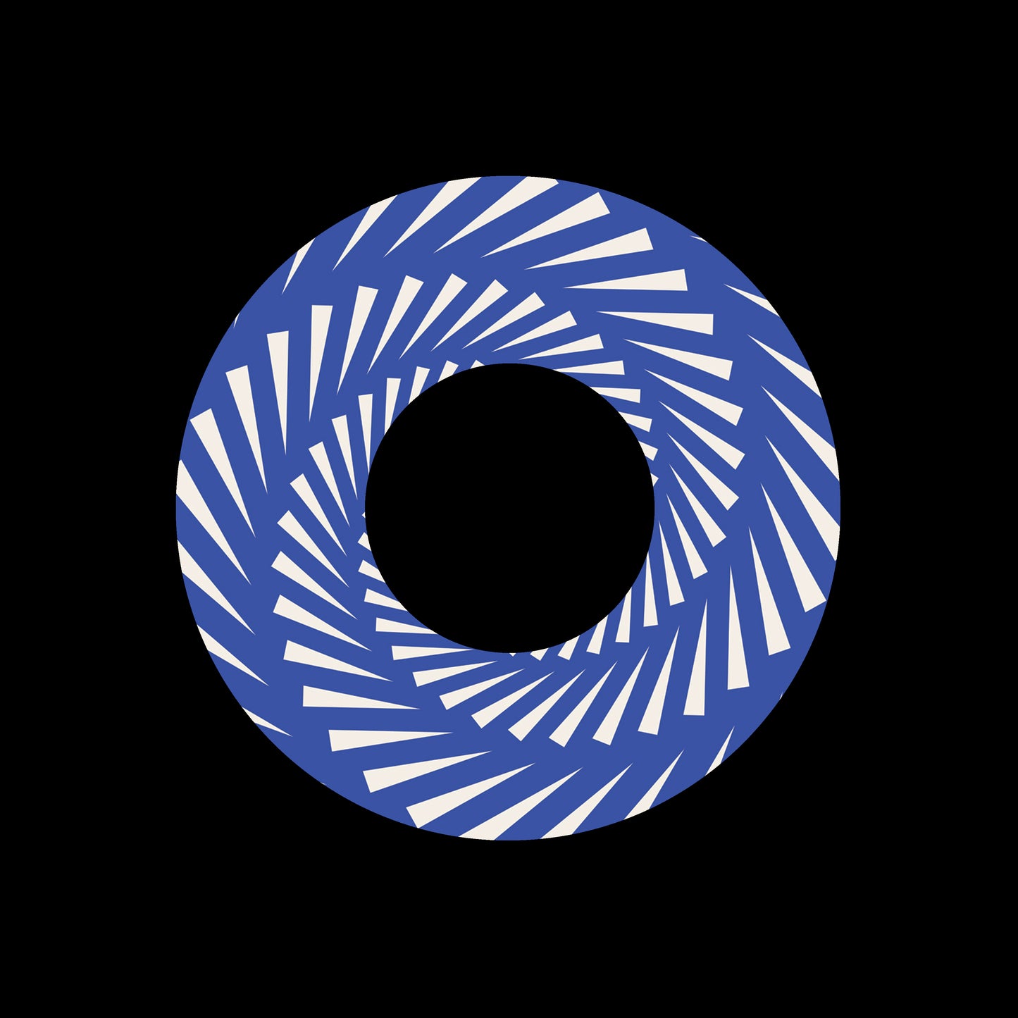 Spiral Triangles Swirl Blue 7" Jukebox, 7", 10", 12"/LP Vinyl Record Centre Labels (Pair)