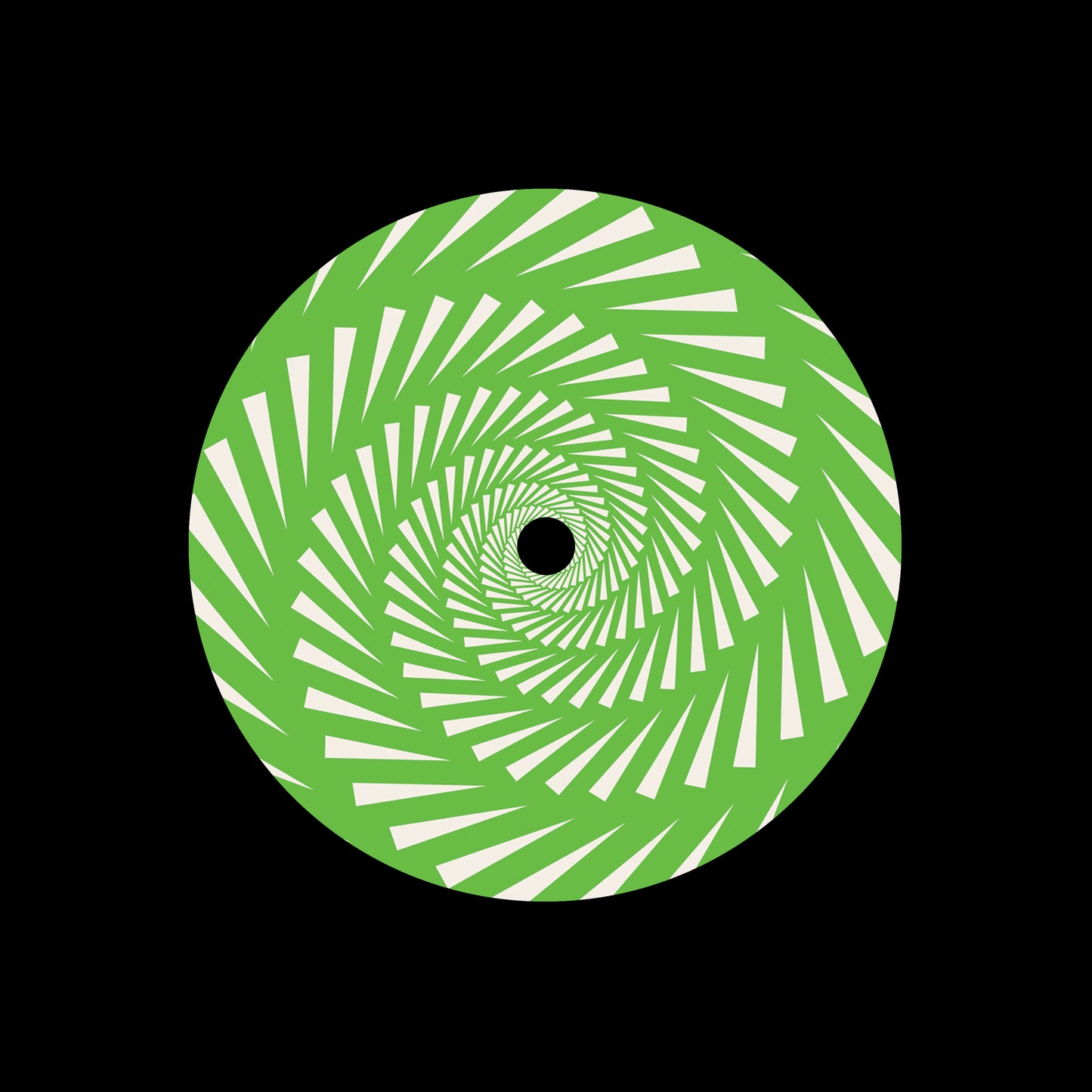 Spiral Triangles Swirl Green 7" Jukebox, 7", 10", 12"/LP Vinyl Record Centre Labels (Pair)