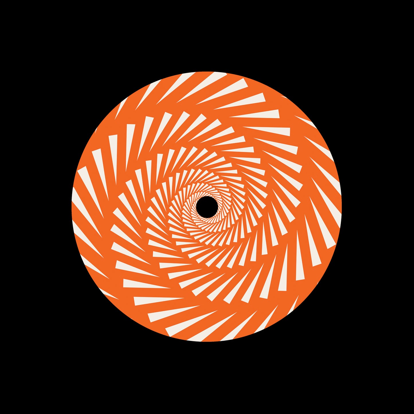 Spiral Triangles Swirl Orange 7" Jukebox, 7", 10", 12"/LP Vinyl Record Centre Labels (Pair)