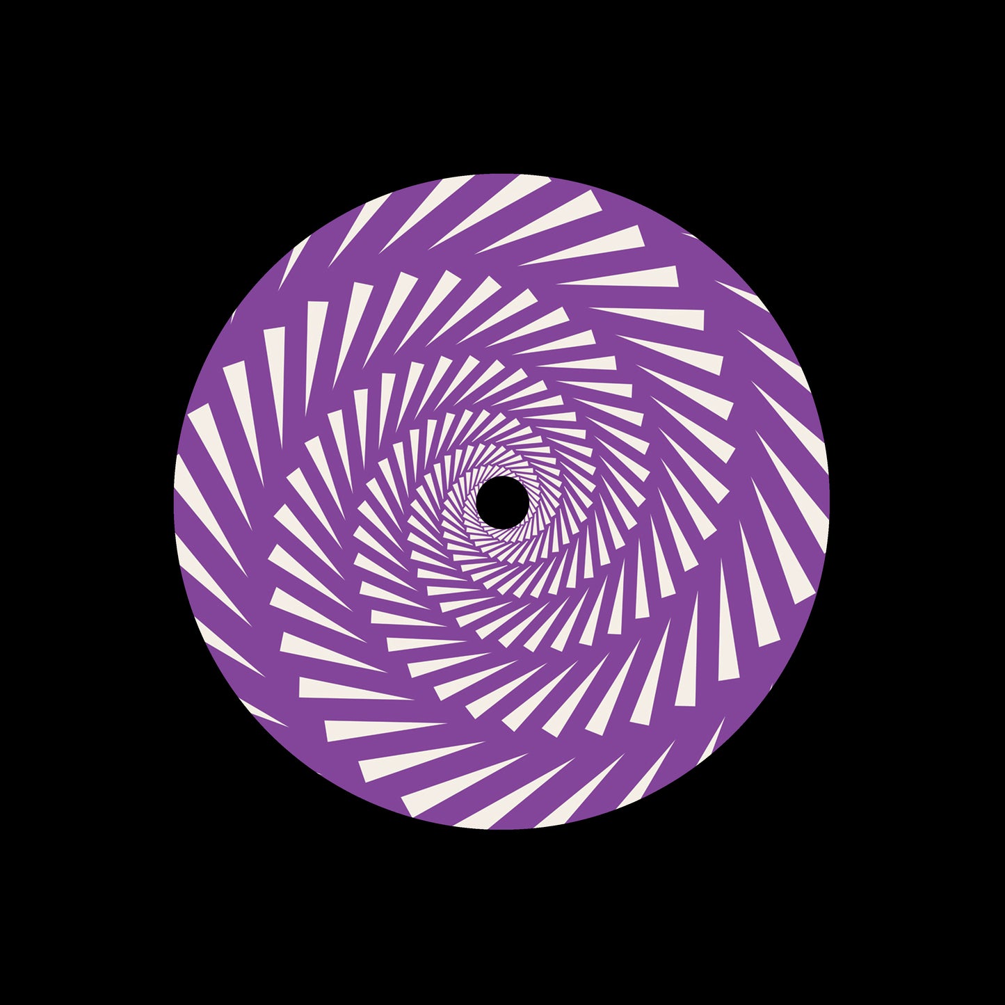 Spiral Triangles Swirl Purple 7" Jukebox, 7", 10", 12"/LP Vinyl Record Centre Labels (Pair)
