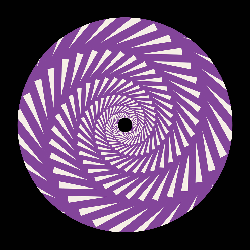 Spiral Triangles Swirl Purple 7" Jukebox, 7", 10", 12"/LP Vinyl Record Centre Labels (Pair)