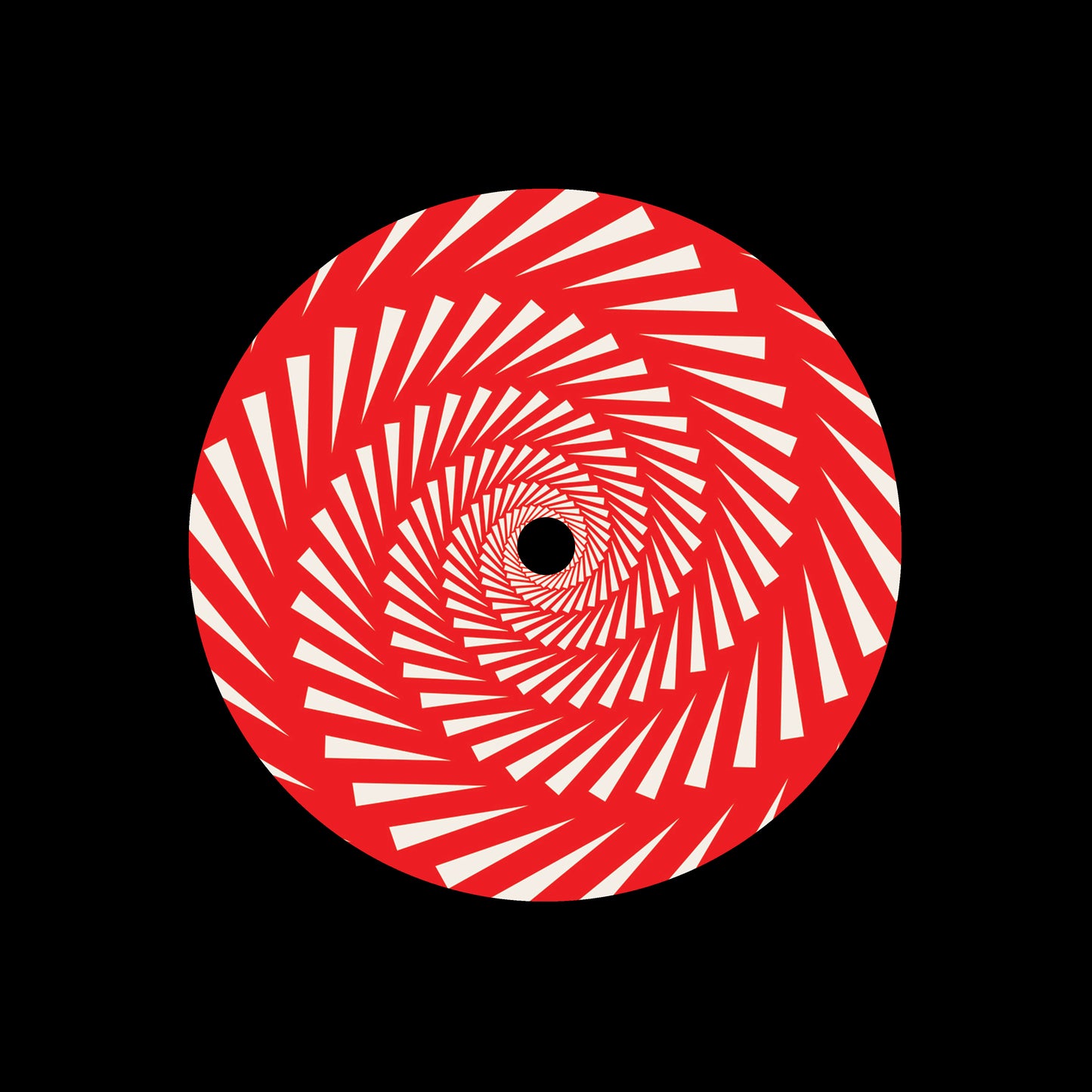 Spiral Triangles Swirl Red 7" Jukebox, 7", 10", 12"/LP Vinyl Record Centre Labels (Pair)