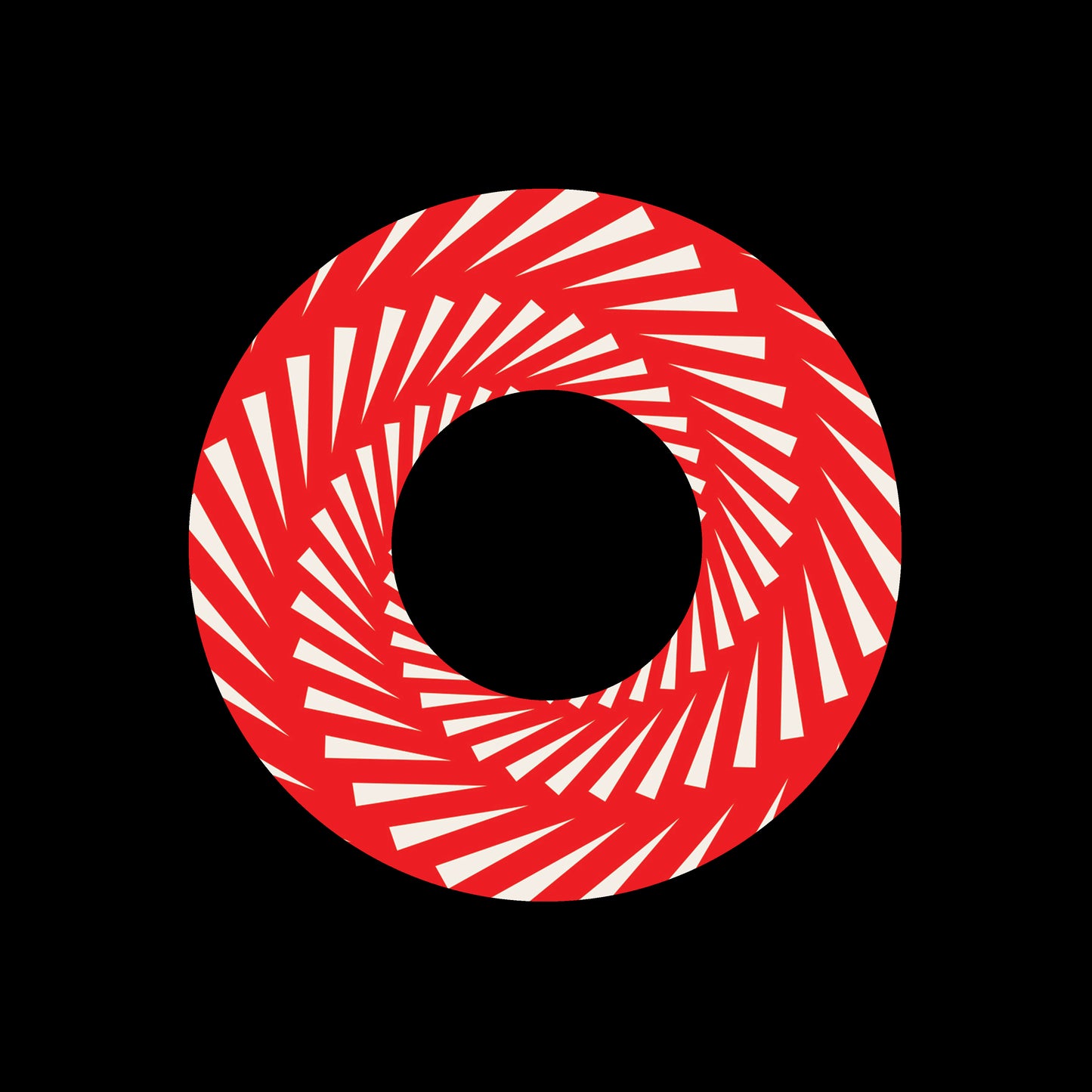 Spiral Triangles Swirl Red 7" Jukebox, 7", 10", 12"/LP Vinyl Record Centre Labels (Pair)