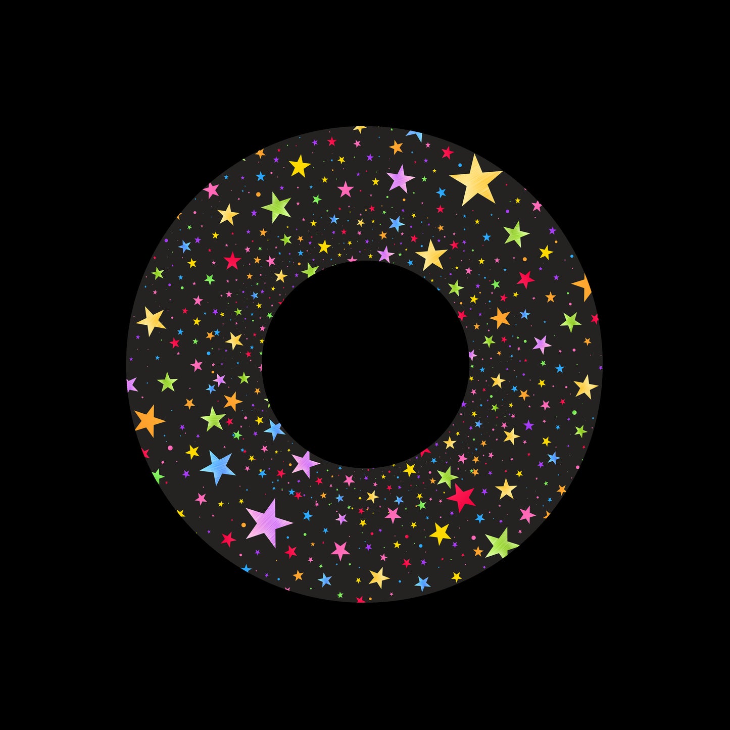 Tunnel Of Multicoloured Stars 7" Jukebox, 7", 10", 12"/LP Vinyl Record Centre Labels (Pair)