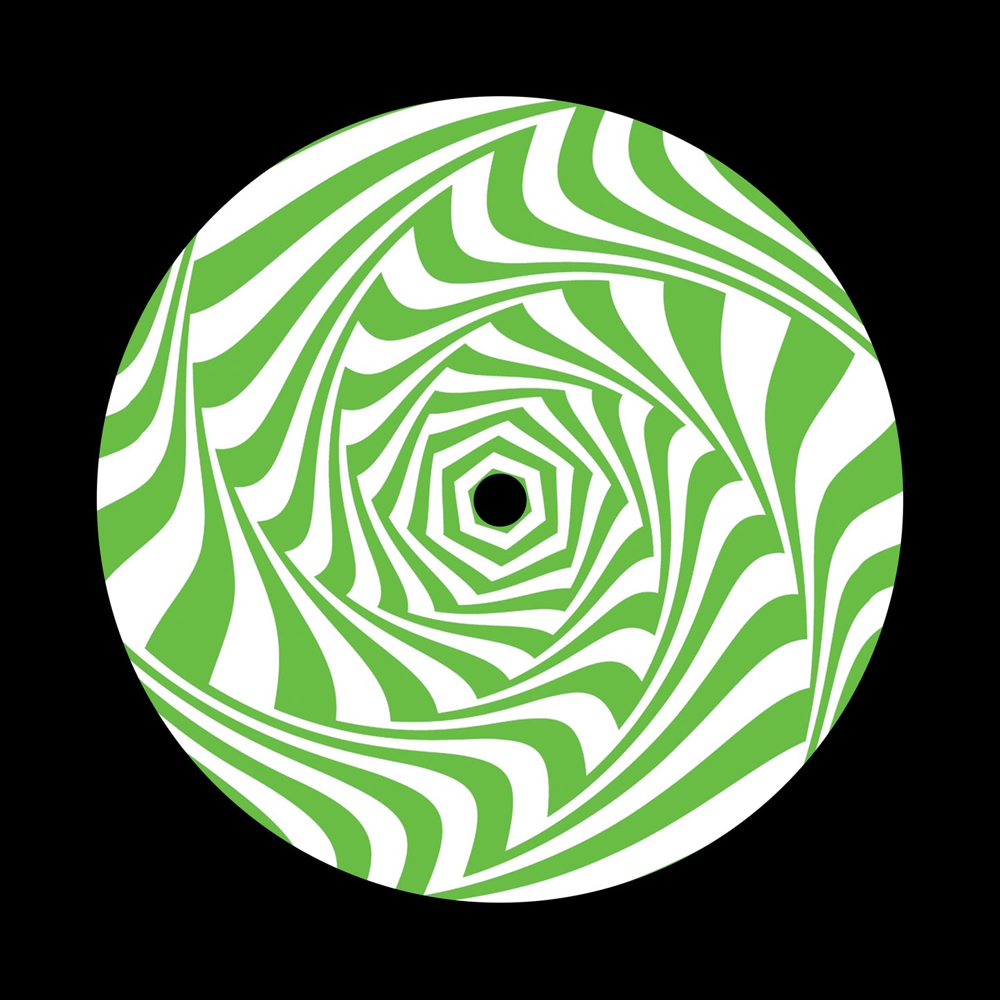 Vortex Movement Green & White 7" Jukebox, 7", 10", 12"/LP Vinyl Record Centre Labels (Pair)