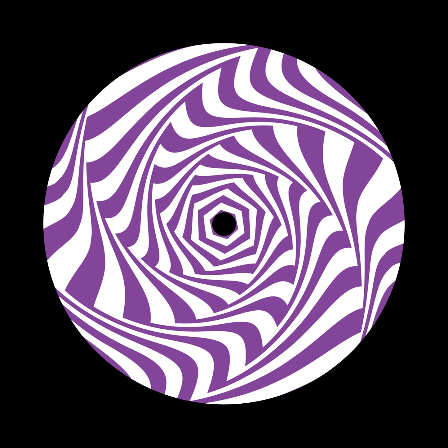 Vortex Movement Purple & White 7" Jukebox, 7", 10", 12"/LP Vinyl Record Centre Labels (Pair)